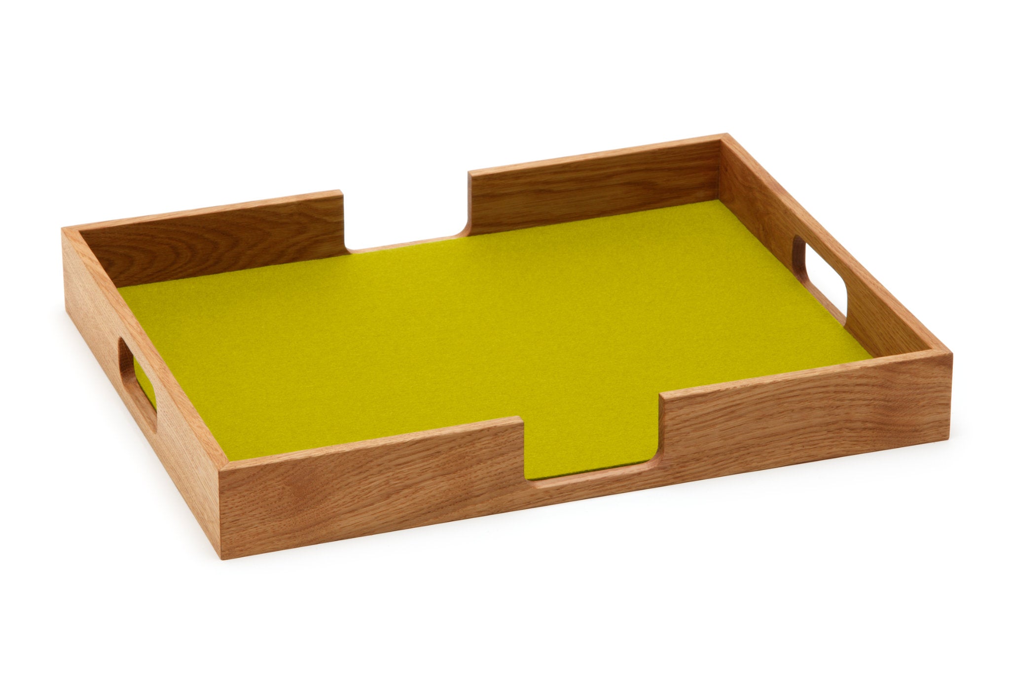 Hey-Sign Tablett Tray aus Eichenholz und Filz in der Farbe Verde