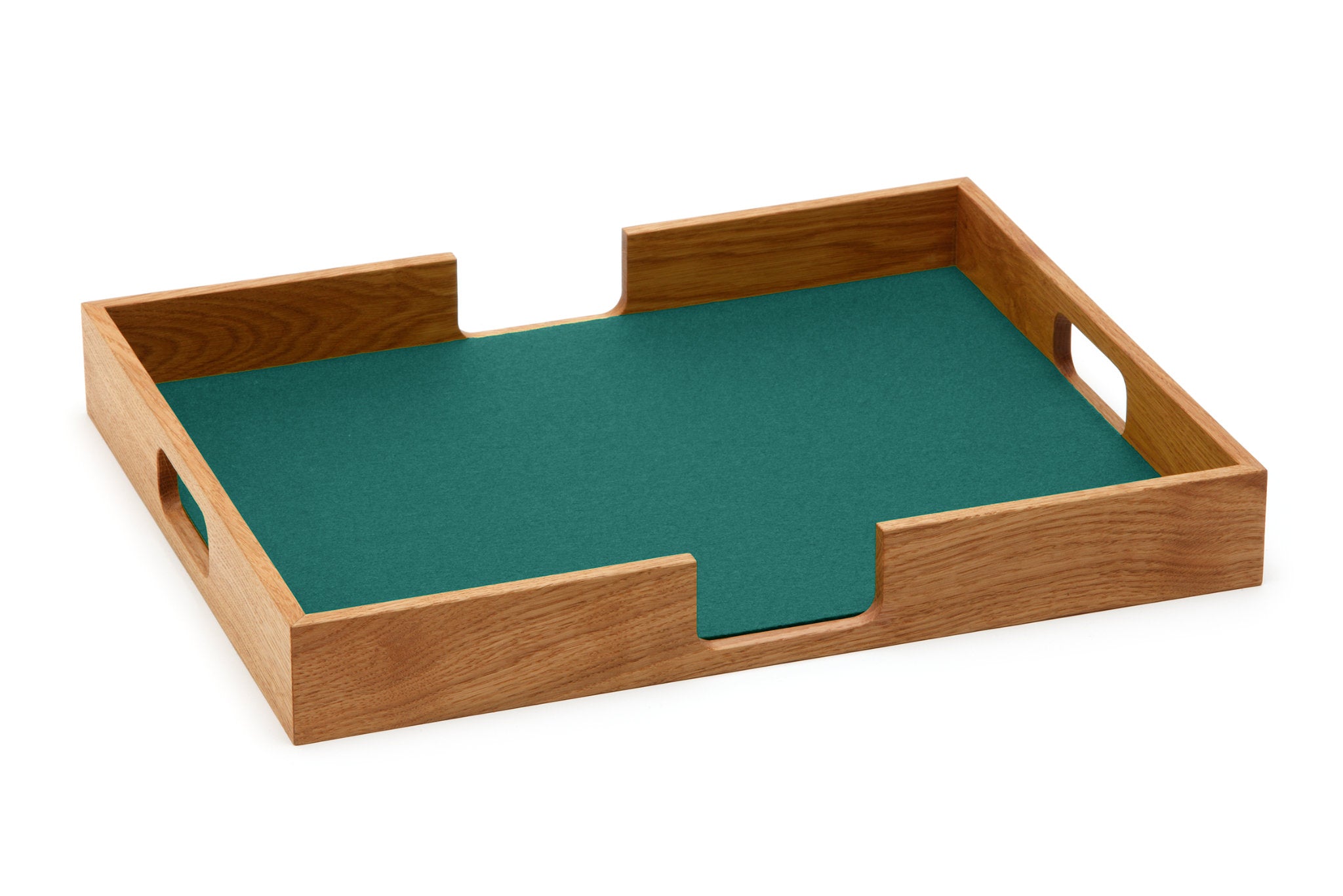 Hey-Sign Tablett Tray aus Eichenholz und Filz in der Farbe Jade