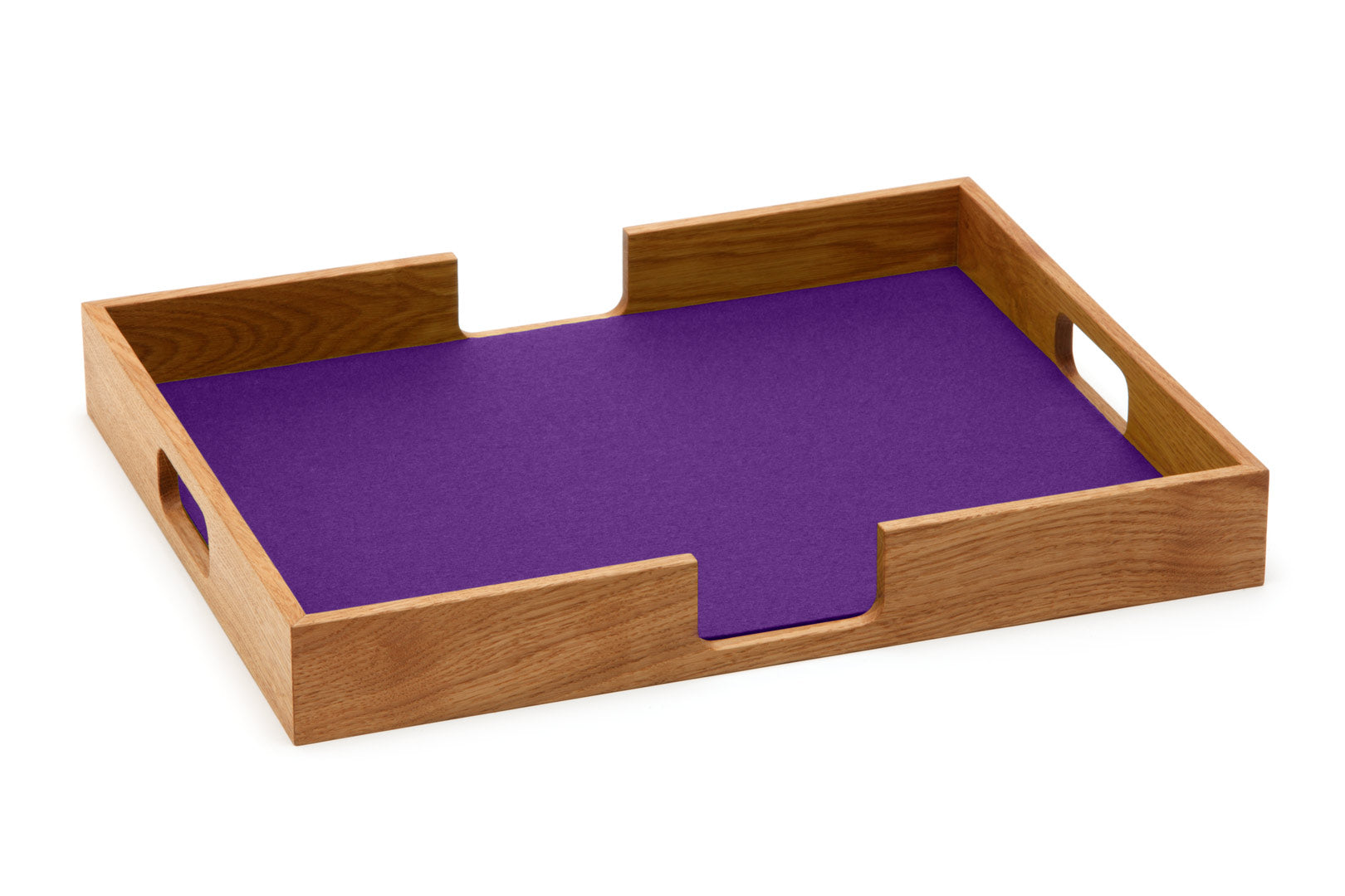 Hey-Sign Tablett Tray aus Eichenholz und Filz in der Farbe Violett